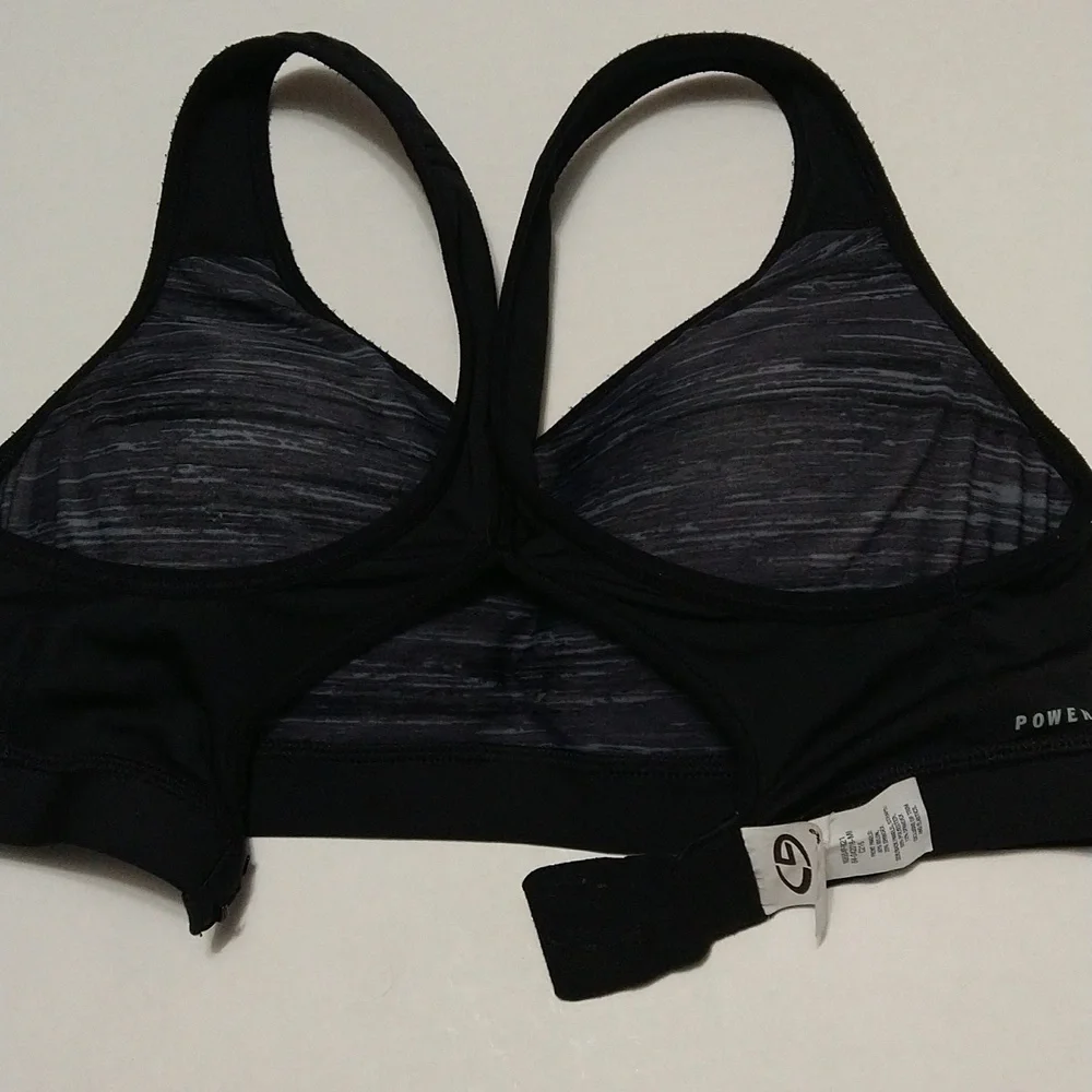 Champion Women's Support Black Sports Bra W/ Molded Pads Size S/M